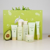 wholesale private label 100% natural organic aging avocado moisturizing lightening hydrating skin care set